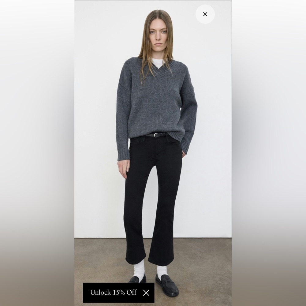FRAME black Le Crop Mini Boot Jeans